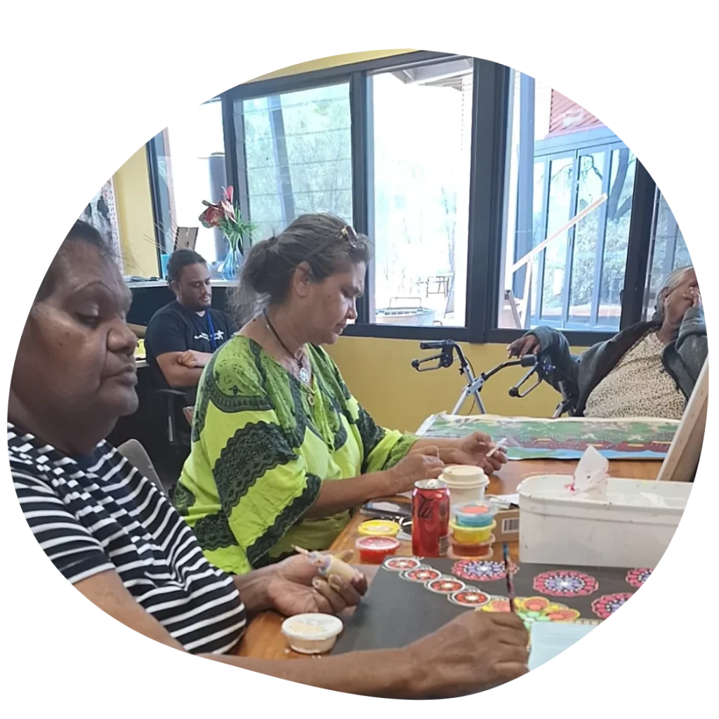 One of our participants enjoying an arts and crafts workshop